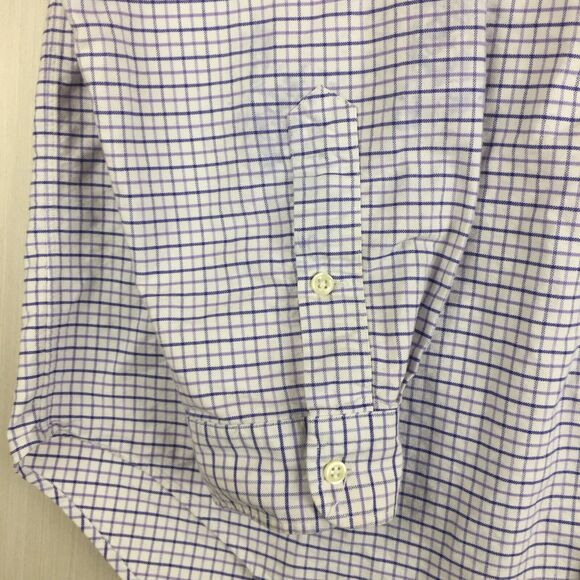 RALPH LAUREN Blake Men Blue Plaid Button Down Long Sleeve 100% Cotton Shirt XL - Picture 5 of 10